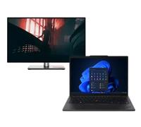 Lenovo Pack ThinkPad T14 G5 U7 16Go 512Go + écran ThinkVision P27q-30 27 QHD Processeur Intel® Core Ultra 7 155U c?urs E jusqu?à 3,80 GHz c?urs P jusqu?à 4,80 GHz, Windows 11 Professionnel 64, 512 Go