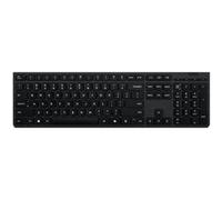 Lenovo Professional - Clavier - rechargeable - full size - sans fil - 2.4 GHz, Bluetooth - US avec le symbole de l'euro - gris - boîtier marron