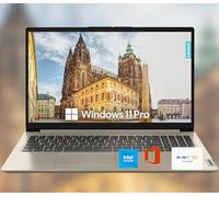 Lenovo Revêtement antireflet HD IdeaPad 15,6" + 1 an Microsoft 365, 8 Go de RAM, 128 Go SSD, Windows 11 Pro, processeur Intel, WiFi 6, HDMI, USB-C, lecteur de carte SD, jusqu'à 9,5 heures d'autonomie