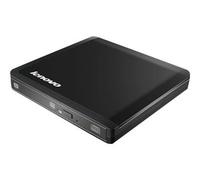 Lenovo Slim USB Portable DVD Burner - Lecteur de disque - DVD±RW (±R DL)/DVD-RAM - USB 2.0 - externe - noir
