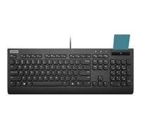 Lenovo Smartcard Wired Keyboard II - Clavier - full size, 3-zone layout - USB - QWERTZ - Allemand - noir - boîtier marron - CRU G
