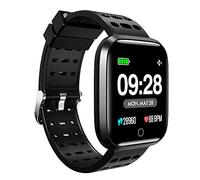 Lenovo Smartwatch E1PRO -Noir avec Moniteur de température, d'oxygène Tension artérielle et l'application Sport App. Convient pour Android et iOS, avec possibilité de Connexion à Apple Health