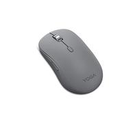 Lenovo Souris Bluetooth silencieuse de Yoga, 3 Niveaux de réglage DPI, autonomie de la Batterie de 36 Mois, Bluetooth 5.3, 3 appareils, Silencieux, Boutons programmables, Finition Lisse, Gris Luna