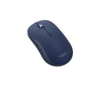 Lenovo Souris Bluetooth silencieuse de Yoga, réglage DPI à 3 Niveaux, autonomie de la Batterie de 36 Mois, Bluetooth 5.3, 3 appareils, Silencieux, Boutons programmables, Finition Lisse, Bleu Cosmique
