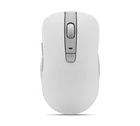 Lenovo Souris Bluetooth silencieuse (WL300) - Souris d'ordinateur à 5 Boutons avec clic Gauche et Droit Silencieux - Grip sculpté, Microsoft Swift Pair, jusqu'à 1600 DPI (Blanc)