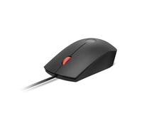 Lenovo Souris optique filaire USB 3 boutons – noir/rouge