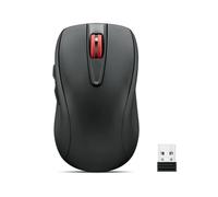 Lenovo Souris silencieuse rechargeable USB-C (WL500) - Boutons silencieux, rechargeable USB-C, prise en main ambidextre, DPI réglable, récepteur Plug and Play 2,4 G (noir)
