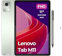 Lenovo Tab M11, écran 11" FullHD - (MediaTek Helio G88, RAM 8 Go, mémoire 128 Go, WiFi 5, tablette Android 13) - Seafoam Green, exclusif Amazon, stylet inclus