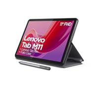 Lenovo Tablette Tab M11 11" MediaTek Helio G88, 8 Go de RAM, 128 Go, extensible jusqu'à 1 To, 4 haut-parleurs, Wi-Fi, Bluetooth, Android 13, gris lune, étui et tablette inclus