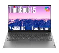 Lenovo ThinkBook 15 Gen 4 2022 Écran tactile FHD 15,6" (Intel 10-Core i7-1255U 12e génération, 40 Go de RAM, SSD PCIe 1 To, cadre étroit IPS) portable d'entreprise, KB