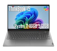 Lenovo ThinkBook 15 Gen 4 Ordinateur portable professionnel (15,6 po FHD anti-reflet, 16 Go de RAM, 512 Go SSD, AMD Ryzen 7 5825U (> Intel i7-1165G7)) empreintes digitales, webcam FHD avec obturateur
