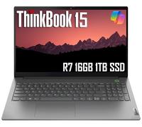 Lenovo ThinkBook 15 Gen 4 Ordinateur portable professionnel (15,6 po FHD antireflet, 16 Go de RAM, 1 To SSD, AMD Ryzen 7 5825U (> Intel i7-1165G7)) Webcam FHD avec obturateur, qualité militaire