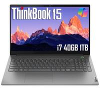 Lenovo ThinkBook 15 Gen 4 Ordinateur portable professionnel (15,6 po FHD antireflet, Intel 10-Core i7-1255U, 40 Go de RAM, 1 To SSD), Thunderbolt 4, empreintes digitales, webcam 1080p, Ethernet, Wi-Fi