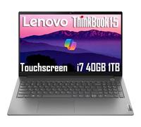 Lenovo ThinkBook 15 Gen 4 Ordinateur portable professionnel (écran tactile IPS FHD de 15,6", Intel 10-Core i7-1255U, 40 Go de RAM, 1 To SSD), rétroéclairé, empreintes digitales, webcam FHD, lunette