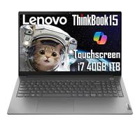 Lenovo ThinkBook 15 Gen 4 Ordinateur portable professionnel (écran tactile IPS FHD de 15,6", Intel 10-Core i7-1255U, 40 Go de RAM, 1 To SSD), Ko rétroéclairé, empreintes digitales, lunette étroite