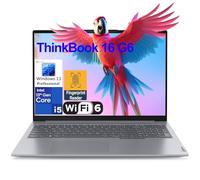 Lenovo ThinkBook 16 G6 16" FHD+ Ordinateur portable professionnel, 13e génération, Intel Octa-Core i5-13420H (Beat i7-1355U), 32 Go de RAM DDR5, SSD PCIe de 1 To, WiFi 6, BT 5.2, lecteur d'empreintes