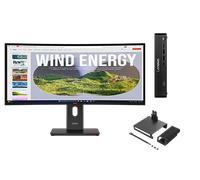 Lenovo ThinkCentre M70q G6 U7 16 512 + ThinkVision T34WD-40 34 UWQHD Docking Processeur Intel® Core Ultra 7 265T vPro® coeurs E jusqu'à 4,60 GHz coeurs P jusqu'à 5,20 GHz, Windows 11 Professionnel 64,