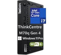 Lenovo ThinkCentre M70q Gen 4 MFF 1L Mini ordinateur de bureau, 16 Go de RAM DDR5, 512 Go PCIe SSD, 13e génération, Intel 16 cœurs i7-13700T, WiFi 6, RJ45, HDMI, DisplayPort, Windows 11 Pro, Befec-toy
