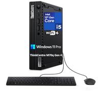 Lenovo ThinkCentre M70q Gen 4 MFF Tiny 1 L Mini PC de bureau, Intel 10 cœurs i5-13400T (Beat i7-12700T), 64 Go de RAM DDR4, SSD PCIe 1 To, WiFi 6, RJ45, Windows 11 Pro Vent-HEA