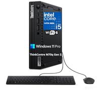 Lenovo ThinkCentre M70q Gen 4 MFF Tiny 1 L Mini PC de bureau, Intel 10 cœurs i5-13400T (Beat i7-12700T), 32 Go de RAM DDR4, SSD PCIe 1 To, WiFi 6, RJ45, Windows 11 Pro Vent-HEA
