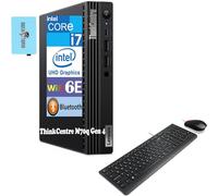 Lenovo ThinkCentre M70q Gen 4 MFF Tiny Mini PC de bureau 1 L (Intel i7-13700T de 13e génération jusqu'à 4,9 GHz, 32 Go de RAM, 2 To SSD, WiFi 6, 2 ports d'affichage, Win11Pro) avec extenseur de port