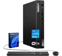 Lenovo ThinkCentre M70q Tiny Business AI Desktop, Intel Core i5-14400T, 64 Go DDR5, 2 To SSD, HDMI, DP, Wi-Fi 6, prend en charge 3 moniteurs 4K, KB et souris filaires, Win 11 Pro - Noir