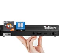 Lenovo ThinkCentre M75q Mini ordinateur de bureau, AMD Ryzen 5 Pro (jusqu'à 4,40 GHz), 64 Go de RAM, 2 To PCIe SSD, design ultra silencieux, 2 moniteurs pris en charge 4K, WiFi 6, clavier et souris