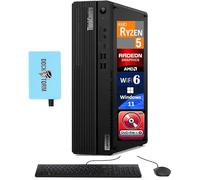 Lenovo ThinkCentre M75s SFF Ordinateur de bureau professionnel (AMD Ryzen 5 Pro 5650G, 16 Go DDR4, SSD PCIe 512 Go, DVD-R/W, WiFi 6, Bluetooth 5.1, RJ-45, Win11P) avec clé USB, souris USB et