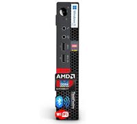 Lenovo ThinkCentre Micro ordinateur de bureau, 16 Go de RAM DDR4, disque SSD de 1 To, processeur et graphique AMD, prise en charge double écran, Wi-Fi, Bluetooth, USB, RJ-45, Windows 11 Pro, petit
