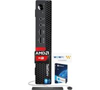 Lenovo ThinkCentre Micro ordinateur de bureau avec clavier et souris, 16 Go de RAM DDR4, disque SSD 512 Go, processeur AMD, prise en charge double écran, Wi-Fi, Bluetooth, USB, RJ-45, Windows 11 Pro