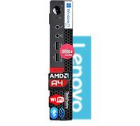 Lenovo ThinkCentre Micro ordinateur de bureau avec clavier et souris, 16 Go de RAM DDR4, disque SSD de 256 Go, processeur AMD, prise en charge double écran, Wi-Fi, Bluetooth, USB, RJ-45, Windows 11