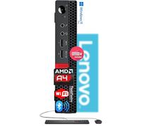 Lenovo ThinkCentre Micro ordinateur de bureau avec clavier et souris, 8 Go de RAM DDR4, disque SSD 512 Go, processeur AMD, prise en charge double écran, Wi-Fi, Bluetooth, USB, RJ-45, Windows 11 Pro