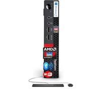 Lenovo ThinkCentre Mini ordinateur de bureau professionnel, 8 Go de RAM, 512 Go SSD, processeur AMD Dual-Core, prise en charge double écran, Wi-Fi, Bluetooth, USB, RJ-45, clavier et souris inclus