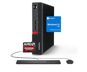 Lenovo ThinkCentre Mini ordinateur de bureau professionnel, processeur AMD Dual-Core, prise en charge double écran, Wi-Fi, Bluetooth, USB, RJ-45, clavier et souris inclus, Windows 11 Pro (8 Go de RAM