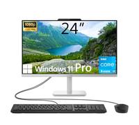 Lenovo ThinkCentre Ordinateur de bureau tout-en-un, écran FHD IPS de 24", processeur Intel U300 5 cœurs, 64 Go DDR5, 4 To SSD, USB-C, Wi-Fi 6, entrée et sortie HDMI, KB et souris filaires, Windows 11