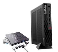 Lenovo ThinkCentre P3 Tiny AI Station de travail de bureau, Intel Core Ultra 5 235 vPro, carte graphique Intel Arc, 64 Go DDR5, 1 To SSD, DP, HDMI, Wi-Fi 6, KB et souris filaires, Windows 11 Pro