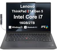 Lenovo ThinkPad E14 G5 Ordinateur portable professionnel, écran IPS FHD+ de 14" (Intel i7-1355U (Beat Ryzen 7 7730U), 16 Go de RAM, SSD PCIe de 2 To, Thunderbolt 4, WiFi 6E, webcam HD, Win 11 Pro