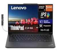 Lenovo Thinkpad E14 G6 Ordinateur portable professionnel avec écran IPS WUXGA de 14" (AMD Ryzen 7 7735U, 8 Go DDR5, SSD PCIe 256 Go, Ko rétroéclairé, empreintes digitales, 2 Thunderbolt 4, WiFi 6E,