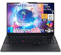 Lenovo ThinkPad E16 G2 16" FHD+ Ordinateur portable professionnel, Intel 16-Core Ultra 7 155H (Beat Ultra 7 255U), 32 Go de RAM DDR5, SSD PCIe de 1 To, WiFi 6E, clavier rétroéclairé, lecteur