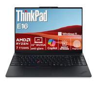 Lenovo ThinkPad E16 Gen 2 16" FHD+ Ordinateur portable professionnel, AMD Ryzen 7 7735HS 8 cœurs, 32 Go de RAM DDR5, SSD PCIe de 1 To, WiFi 6E, Ko rétroéclairé, empreintes digitales, Win 11 Pro
