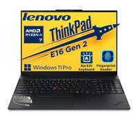Lenovo ThinkPad E16 Gen 2 AMD Ryzen 7 7735HS 16 FHD+ 16 Go 512 Go SSD | Office 365, WiFi 6E, clavier numérique, clavier rétroéclairé, empreinte digitale, hub USB-C, Windows 11 anthracite