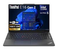 Lenovo ThinkPad E16 Gen 2, écran FHD+ 16", Intel Ultra 5-125U, 24 Go de RAM, 1 To NVMe, FPR, clavier rétroéclairé, WiFi 6E + BT, RJ-45, webcam FHD, Win 11 Pro, ordinateur portable professionnel AI