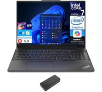 Lenovo ThinkPad E16 Gen 2 Ordinateur portable professionnel avec écran IPS FHD de 16" (Intel Core Ultra 7 155U, 32 Go DDR5, SSD PCIe M.2 256 Go, carte graphique Intel, Thunderbolt 4, WiFi 6, webcam HD