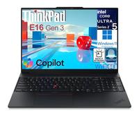 Lenovo ThinkPad E16 Gen 3 Ordinateur portable professionnel, Intel 16-Core Ultra 7 255H (Beat i9-13900H), 64 Go de RAM DDR5, 2 To PCIe SSD, 16" FHD+, WiFi 6E, Bluetooth 5.3, webcam, clavier numérique