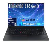 Lenovo ThinkPad E16 Ordinateur portable avec Intel Ultra 5 225H, pour le quotidien, le bureau à vie 365, (16 Go DDR5, SSD de 1 To), clavier rétroéclairé, lecteur d'empreintes digitales, Windows 11 Pro