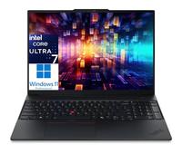 Lenovo ThinkPad E16 Ordinateur portable avec Intel Ultra 7 255H, pour bureau à domicile, entreprise, Lifetime Office 365, (32 Go DDR5, SSD 1 To), clavier rétroéclairé, lecteur d'empreintes digitales