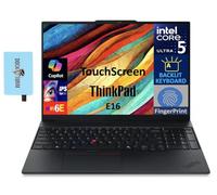 Lenovo ThinkPad E16 Ordinateur portable professionnel 16" avec écran tactile IPS WUXGA (Intel Ultra 5-225U, 16 Go DDR5, SSD PCIe 512 Go, carte graphique Intel, Ko rétroéclairé, empreintes digitales