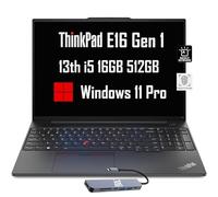 Lenovo ThinkPad E16 Ordinateur portable professionnel (16" FHD+, Intel 13e génération i5-1335U, 16 Go de RAM, 512 Go SSD, clavier rétroéclairé, lecteur d'empreintes digitales, concentrateur IST,