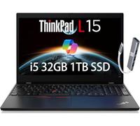 Lenovo ThinkPad L15 Ordinateur portable professionnel (15,6 po FHD anti-reflet, Intel 4-Core i5-1135G7, 32 Go de RAM, SSD PCIe 1 To), webcam, Thunderbolt 4, Ethernet, Wi-Fi 6, IST, Win 11 Pro w/AI