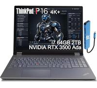 Lenovo ThinkPad P16 Station de travail mobile Ordinateur portable (16" UHD+ 4K+, NVIDIA RTX 3500 Ada 12 Go, Intel Core i7-14700HX, 64 Go DDR5, SSD 2 To) pour ingénieur, designer, architecte